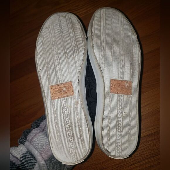 Coach Jaquard Alegra Black Slip-On Flats - Picture 6 of 7